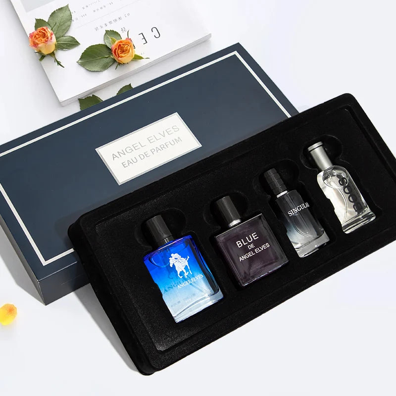4 Pcs Luxury Men Cologne Gift Set - 4 x 30ml Bottles of Premium Vanilla & Cologne Scented Pheromone Perfume