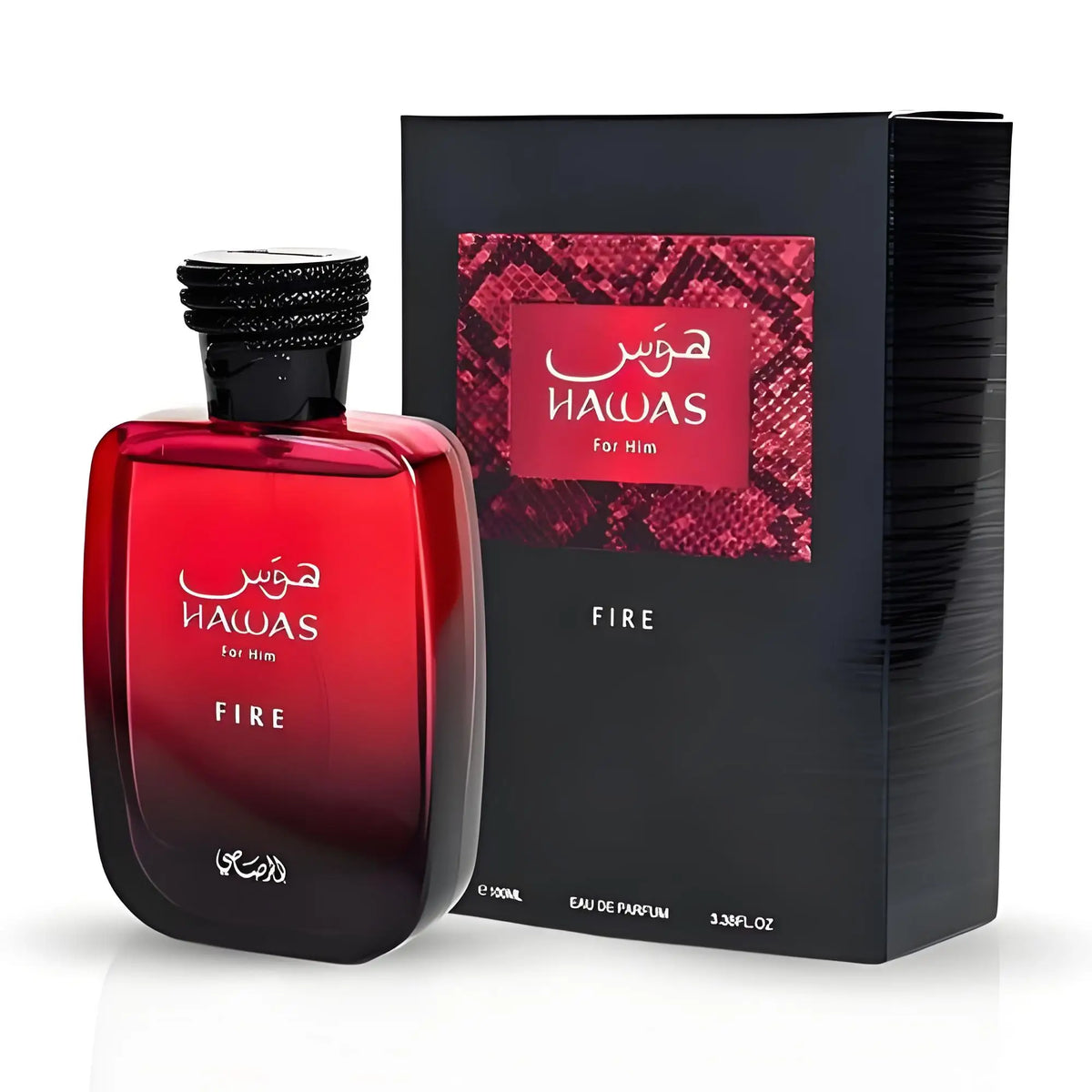 Rasasi Hawas Fire Men's EDP 100ml Masculine Aquatic Aromatic Fragrance Long Lasting Fresh Arabian Cologne