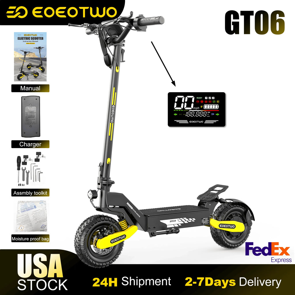 1200W Off Road Electric Scooter 48V Long Range E-Scooter 30MPH Fast Speed 11" Tubeless Tire Foldable Kick Scooter