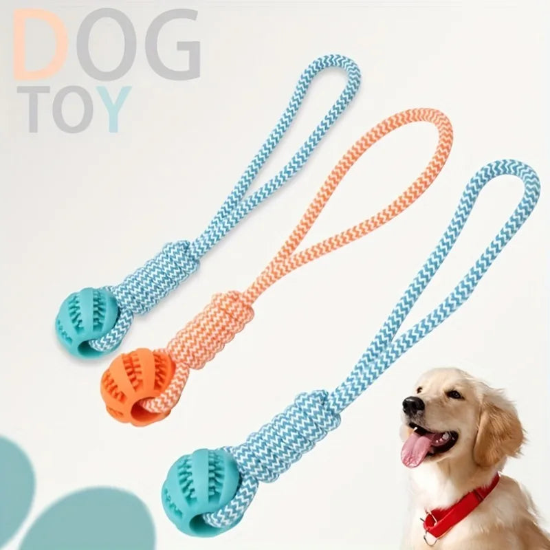 Interactive Dog Toy Tug Rope, Treat Dispenser Ball, Chew Toy for Large Breeds, Durable & Dental Health
