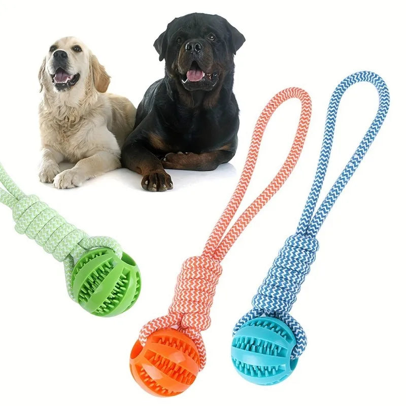 Interactive Dog Toy Tug Rope, Treat Dispenser Ball, Chew Toy for Large Breeds, Durable & Dental Health