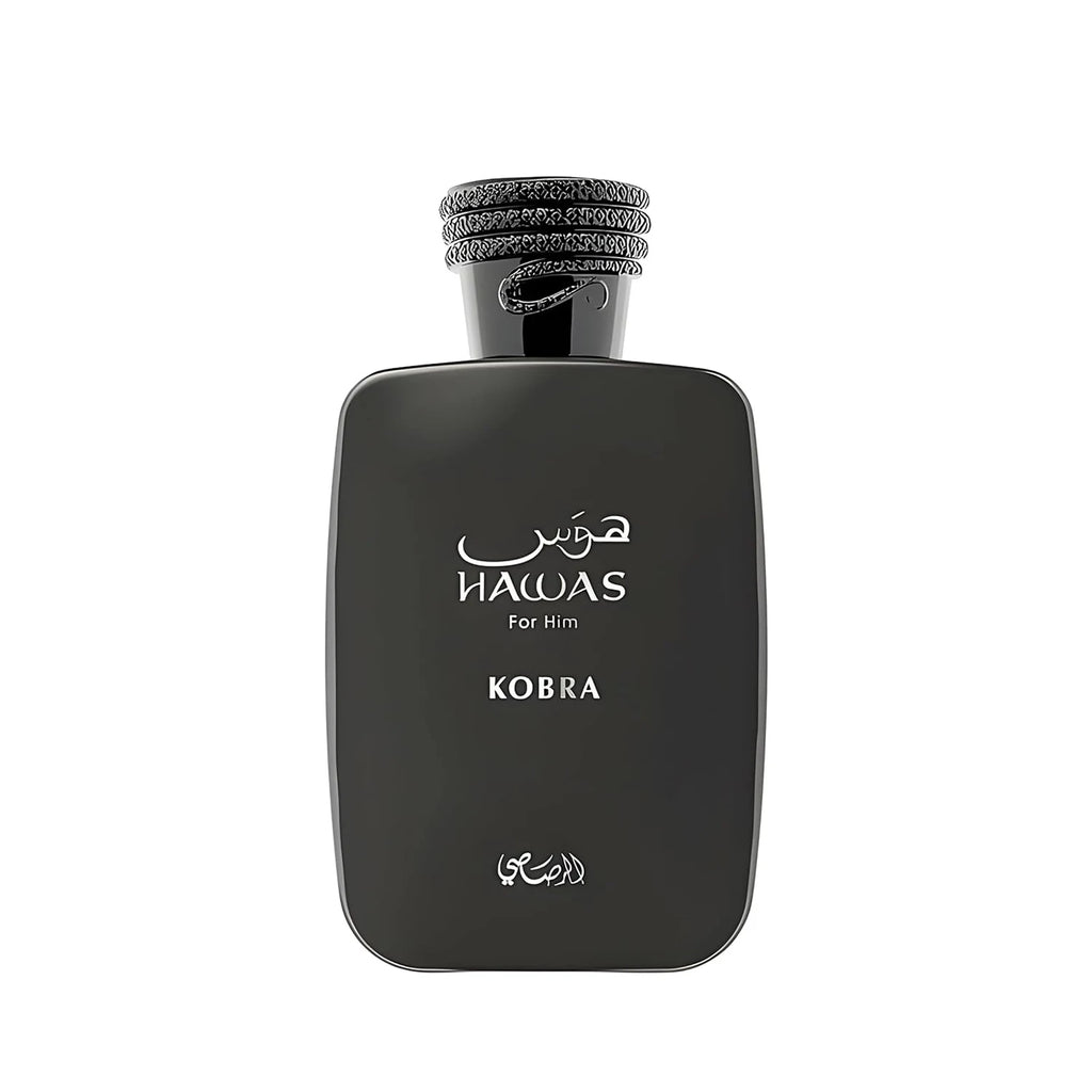 Rasasi Hawas Kobra Eau de Parfum Spray for Men – Bold Oriental Spicy & Woody Aromatic Scent, Long-Lasting Premium Arabian Fragrance, Perfect Gift, 3.4 fl oz / 100 ml