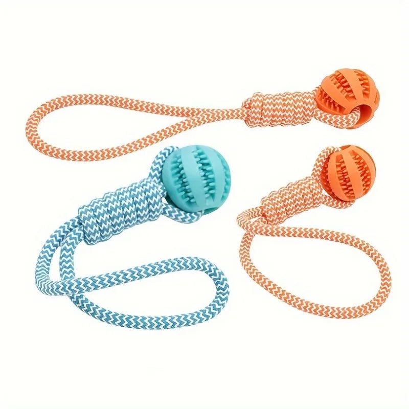 Interactive Dog Toy Tug Rope, Treat Dispenser Ball, Chew Toy for Large Breeds, Durable & Dental Health