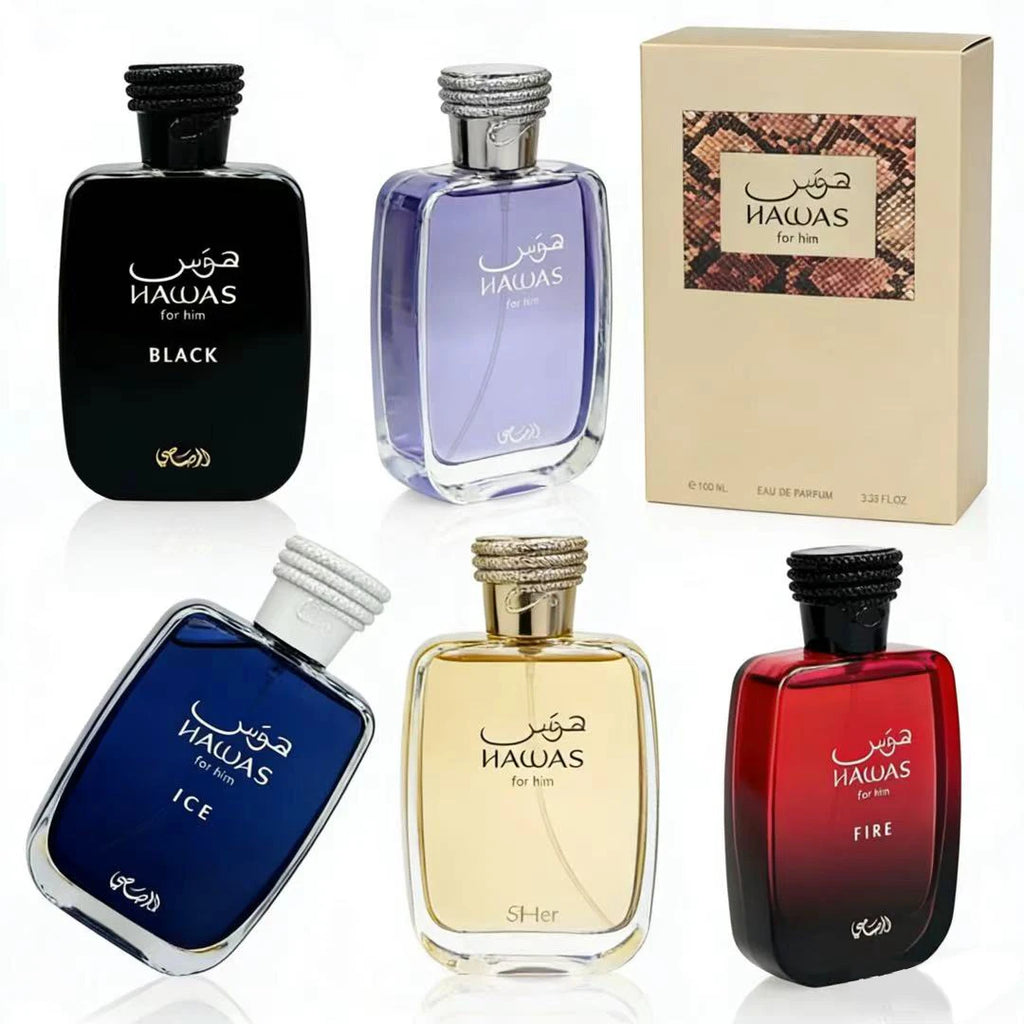Rasasi Hawas Fire Men's EDP 100ml Masculine Aquatic Aromatic Fragrance Long Lasting Fresh Arabian Cologne