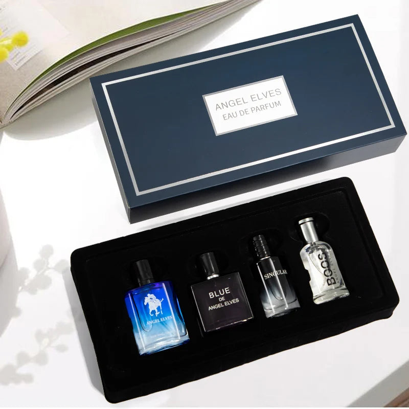 4 Pcs Luxury Men Cologne Gift Set - 4 x 30ml Bottles of Premium Vanilla & Cologne Scented Pheromone Perfume