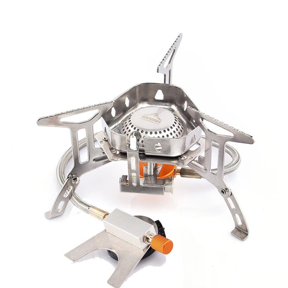 Widesea Camping Wind Proof Gas Burner Outdoor Strong Fire Stove Heater