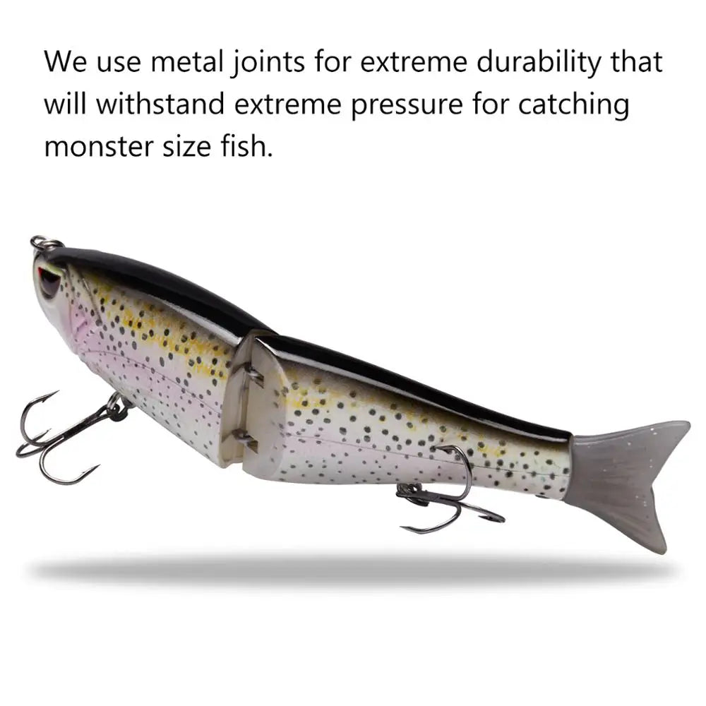 Bassdash Swimbaits Pike Trout Glide Baits Minnow Hard Bass Fishing Lure 7in/2.2oz 4.5in/0.65oz