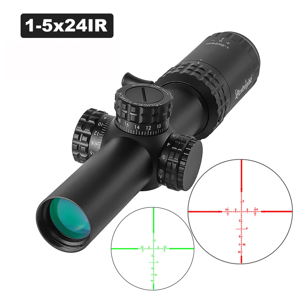 1-5X24 Tactical Optical Rifle Scopes Compact Scope Ar15 Sight
