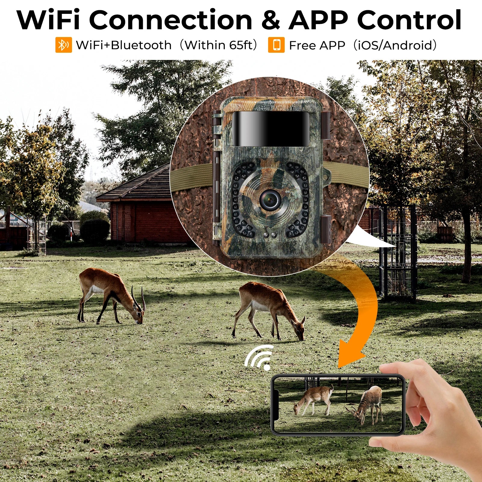 WiFi Trail Camera Night Vision Waterproof Cameras