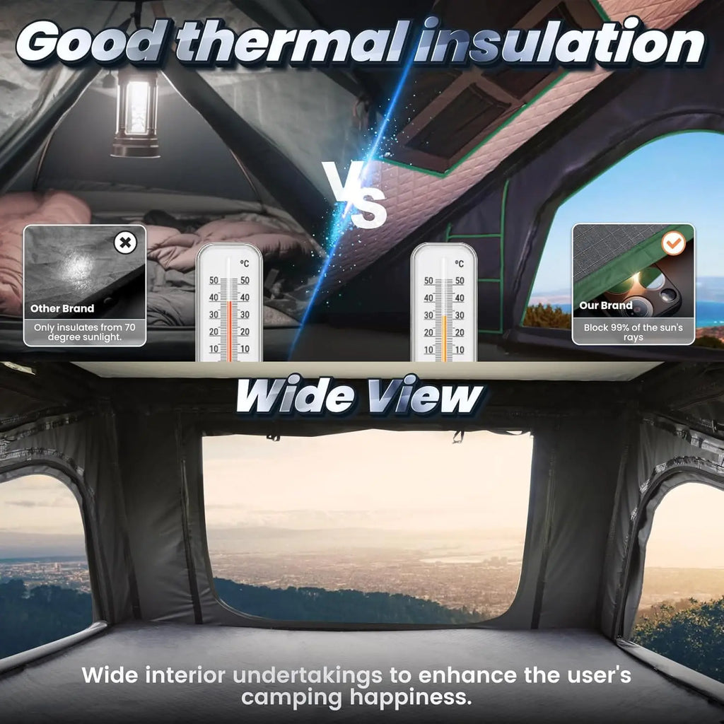 Rooftop Tent Hard Shell Roof Top Tent Hardshell Suitable for Jeep SUV Truck Van