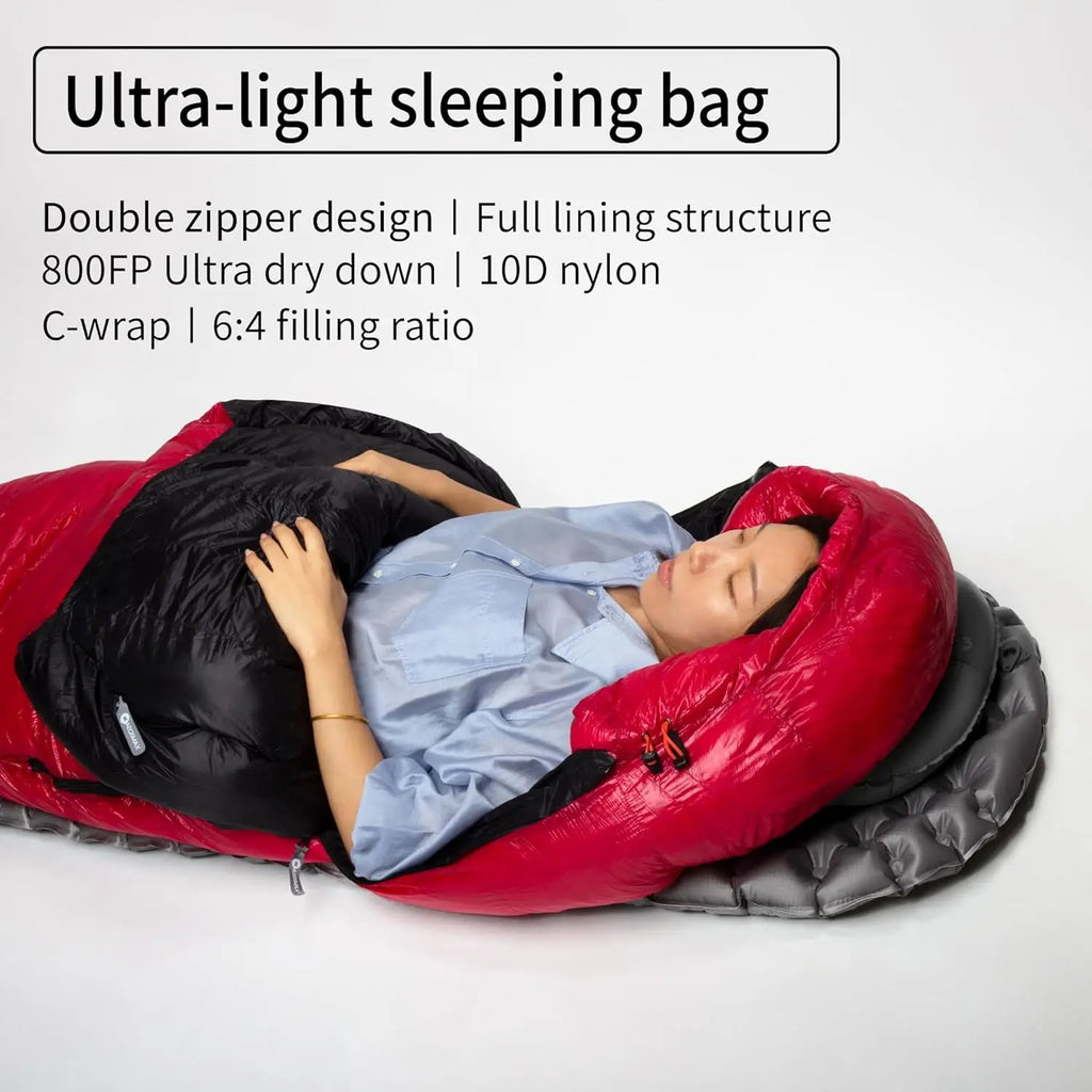 Thicken Winter, Ultralight Camping & Hiking, (Future II Lengthen)Ultra Dry Down Sleeping Bag