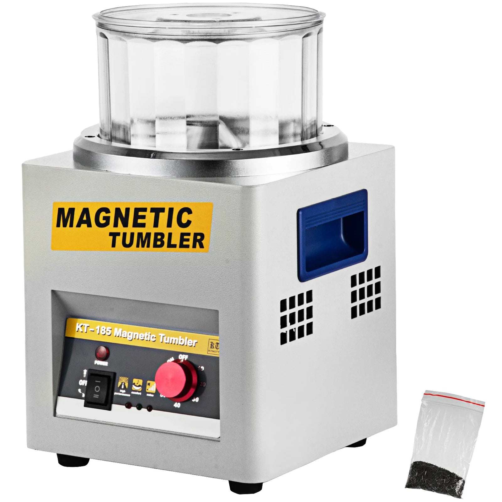SucceBuy KT-185 Magnetic Tumbler Jewelry Polisher Mini Metal Finisher 110V/220V Gold Precision Parts Polisher