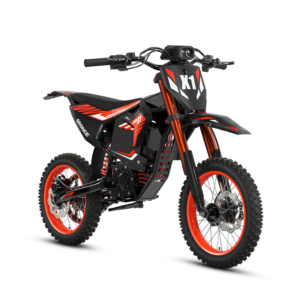 QRONGE X1 Spark Electric Dirt Bike 4500W Peak&Up to 60 Miles 50MPH 60V 28.8Ah Battery