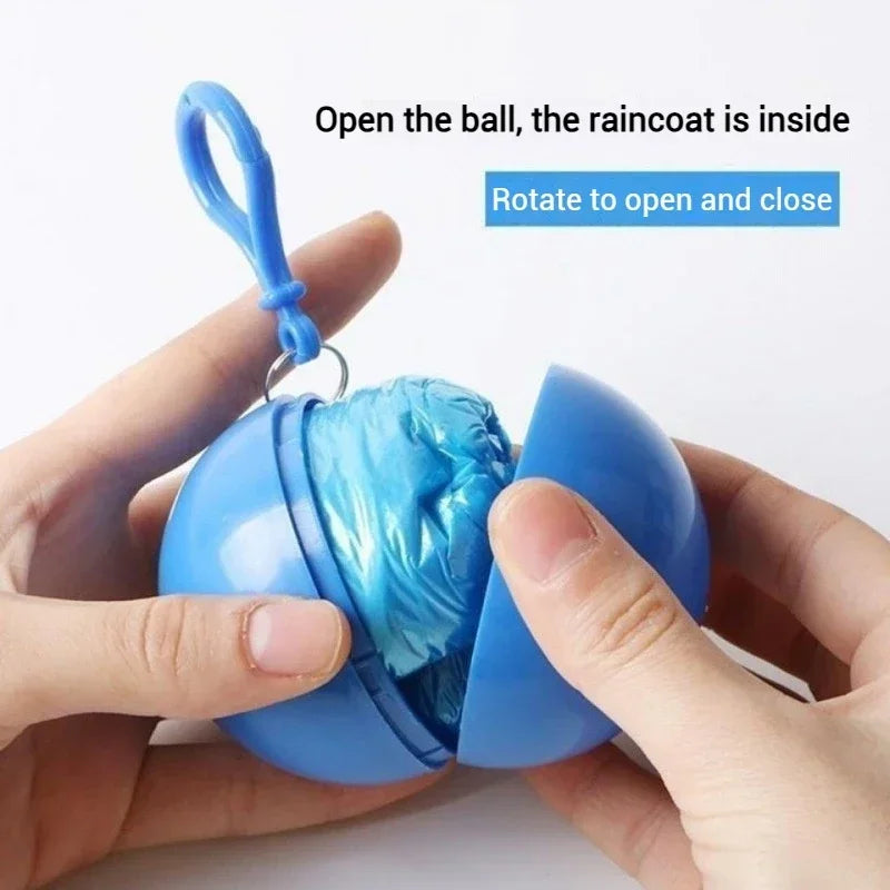 1/5 Random Disposable Raincoat Portable Waterproof Compression Ball Pocket Raincoat Outdoor Travel Hangable Poncho Camping Gear