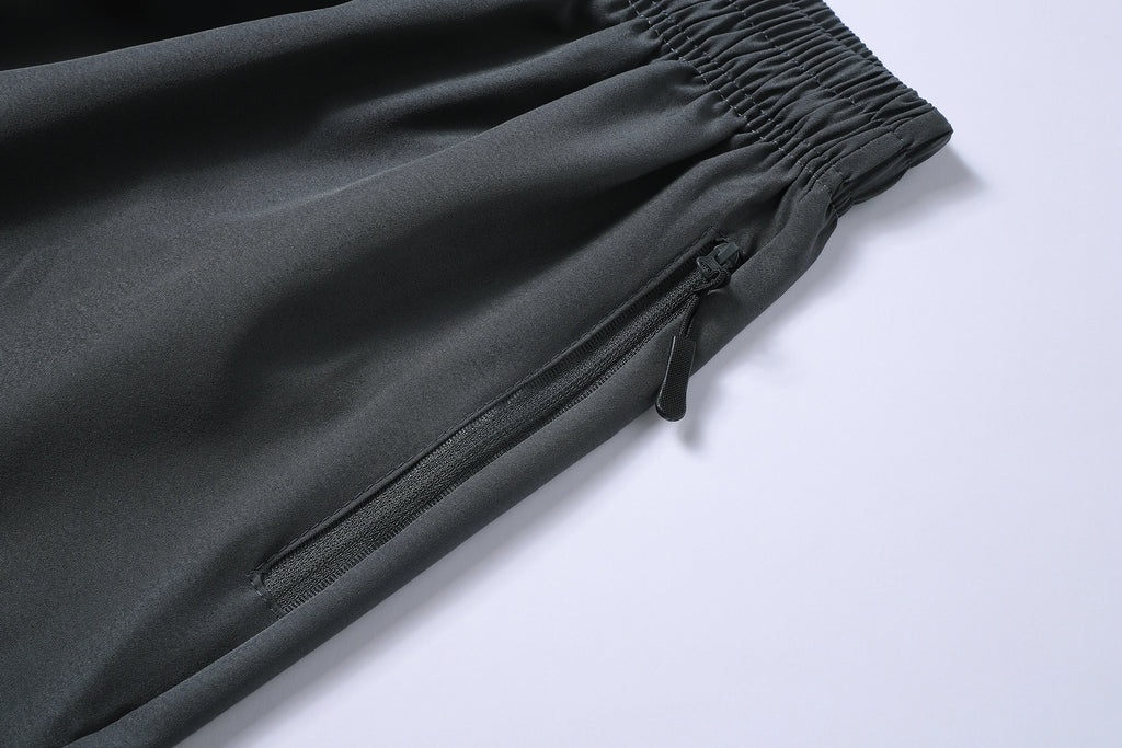 5 pairs of men's casual sports shorts - wrinkle-resistant polyester blend, adjustable drawstring waistband