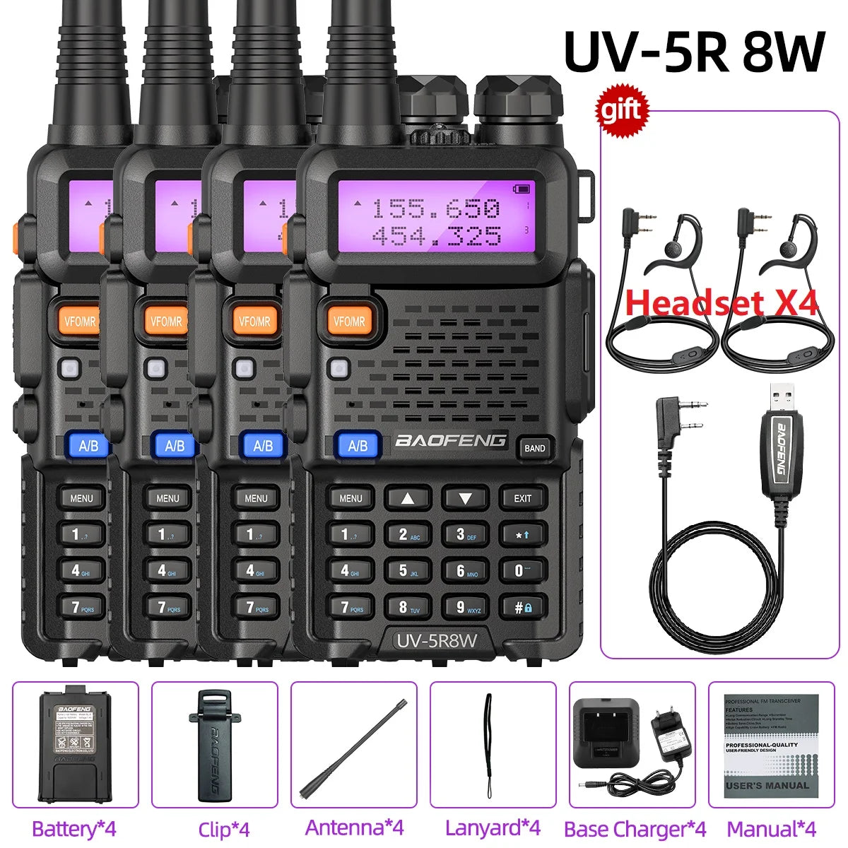 Walkie Talkie Ham Radio Dual Band VHF UHF