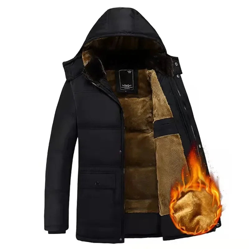 Thickened Fleece Winter Jacket Men Warm Cotton Clothes Warm Cottom