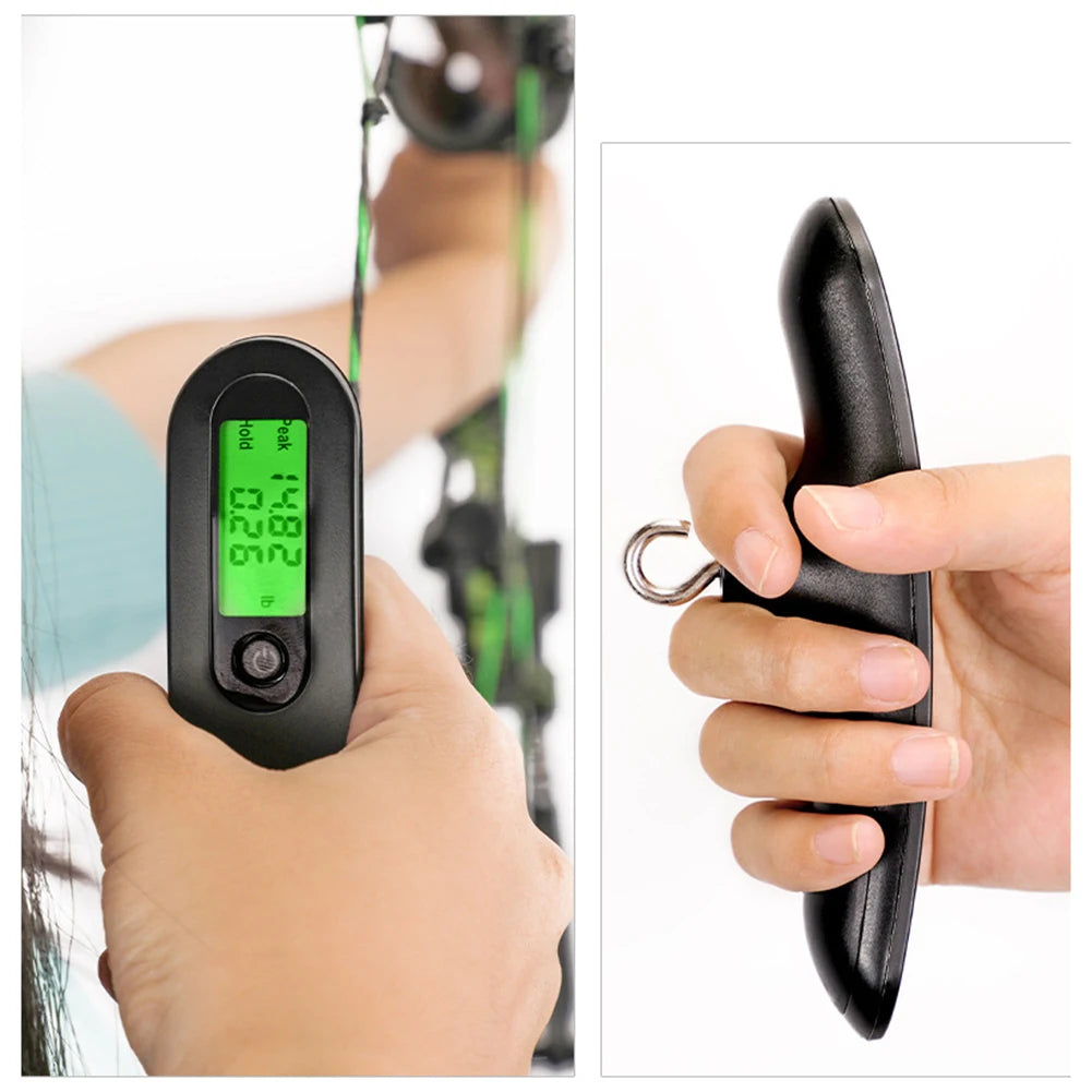 Archery Compound Recurve Bow Scale Portable Electronic Weighing Device LED Display Measuring Instrument Test Tool