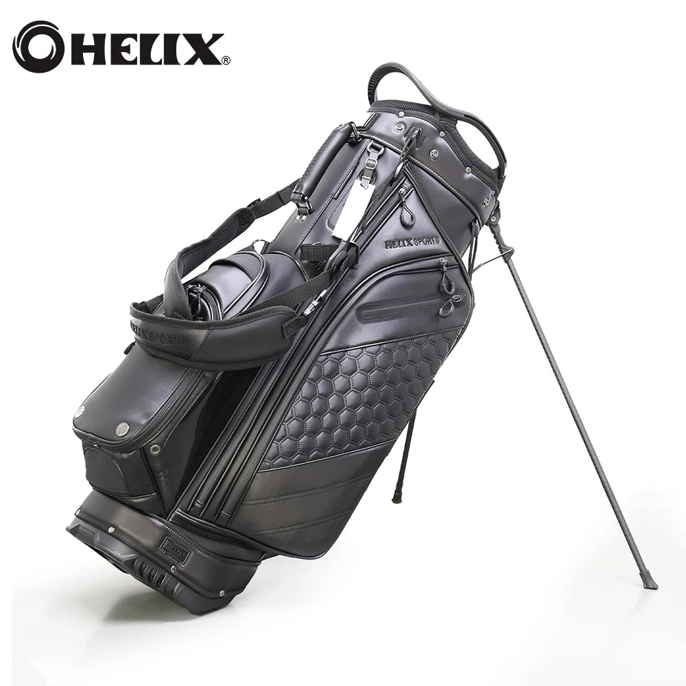 HELIX Lightweight 14 Way Full Length Dividers PU Leather Golf Stand Bag for Men Easy to Clean