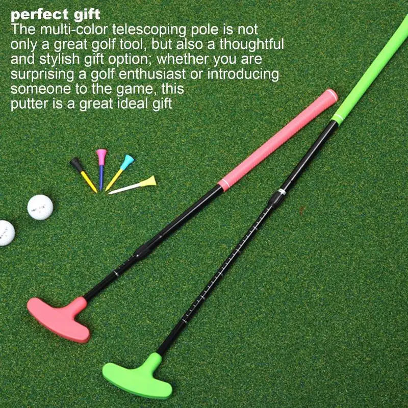 Golf Putter Clubs Right & Left Handed Golf Clubs Telescoping Adjustable Golf Grips Club For Kids Adults Golf Putter Training Aid