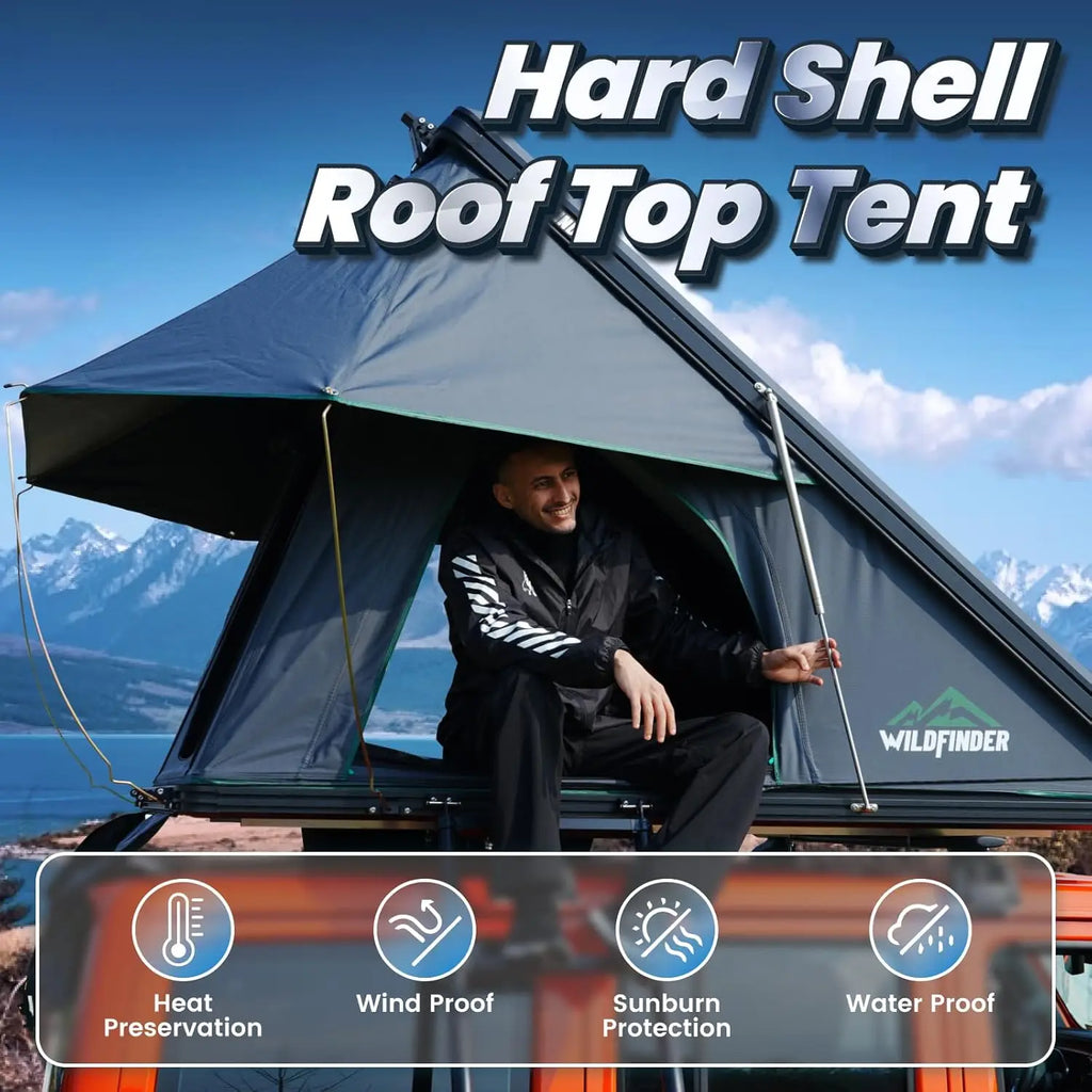 Rooftop Tent Hard Shell Roof Top Suitable for Jeep SUV Truck Van,Camping Car Roof for 2-3 Person