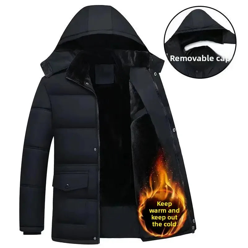 Thickened Fleece Winter Jacket Men Warm Cotton Clothes Warm Cottom