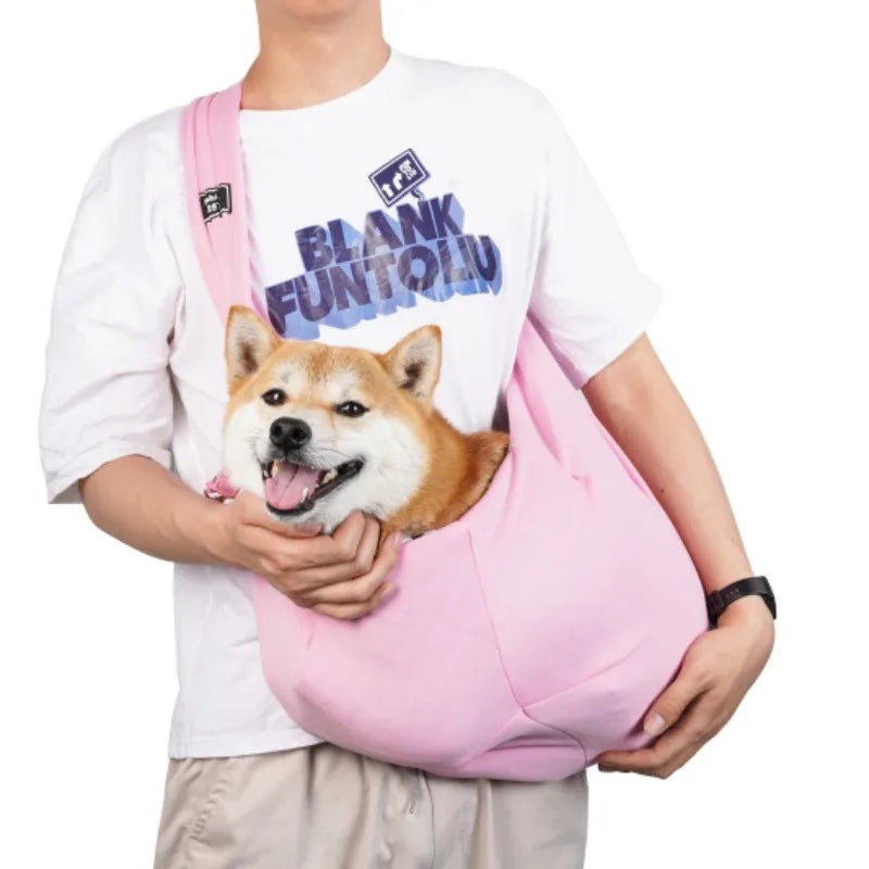 Crossbody breathable dog folding pet bag, large capacity pet supplies wholesale, cross-border exclusive