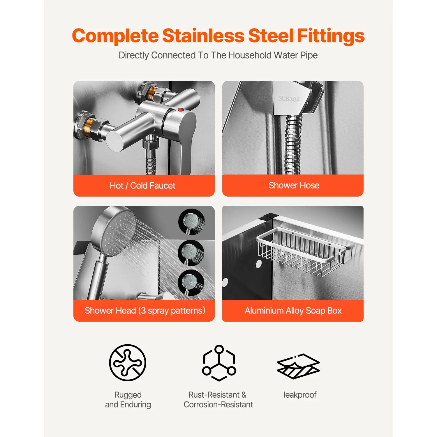 SucceBuy Stainless Steel Dog 34inch Pet Grooming Tub w/ Storage Stairs Faucet&Showerhead&Soap