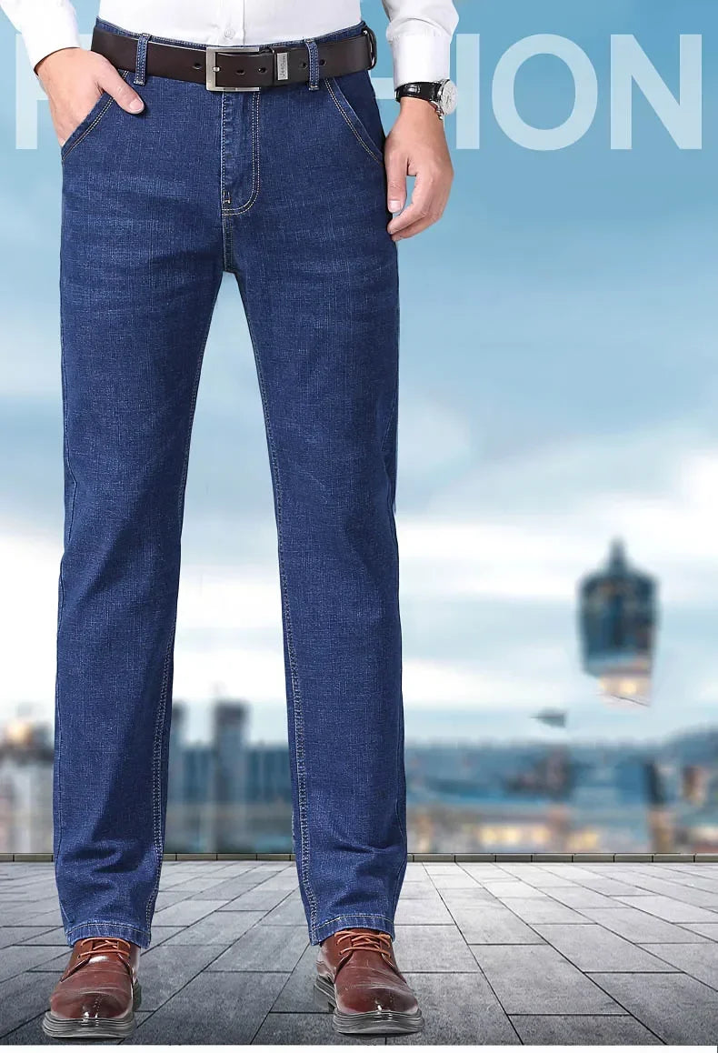 2025 Men's Casual Jeans Classic Style Casual Stretch Slim Fit Jeans Men's Denim Pants