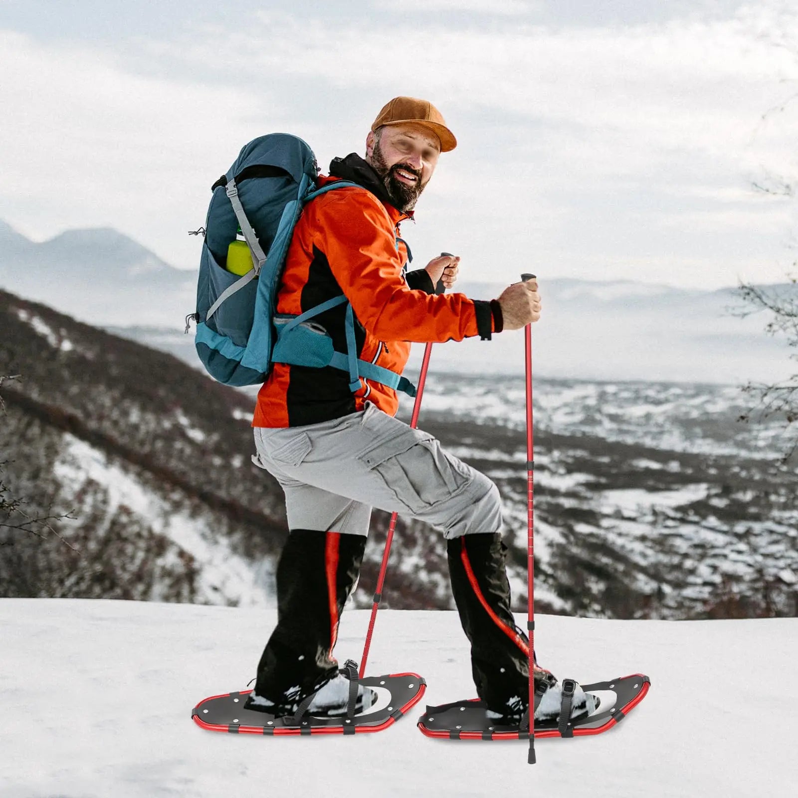 Snowshoes with Adjustable Trekking Poles Bundle