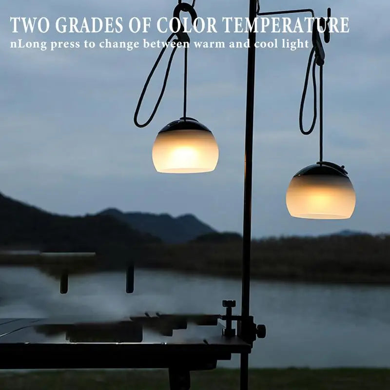 Camping Tent Light With Hook 4 Mode Adjustable LED Lantern Rechargeable LED Tent Lantern