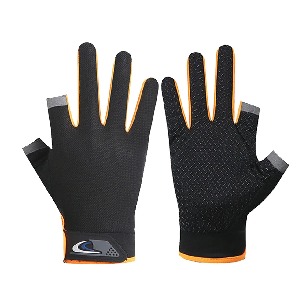 Winter Fishing Gloves 2 Cut Fingers Men Women Breathable Anti-slip Antiskid Fishing