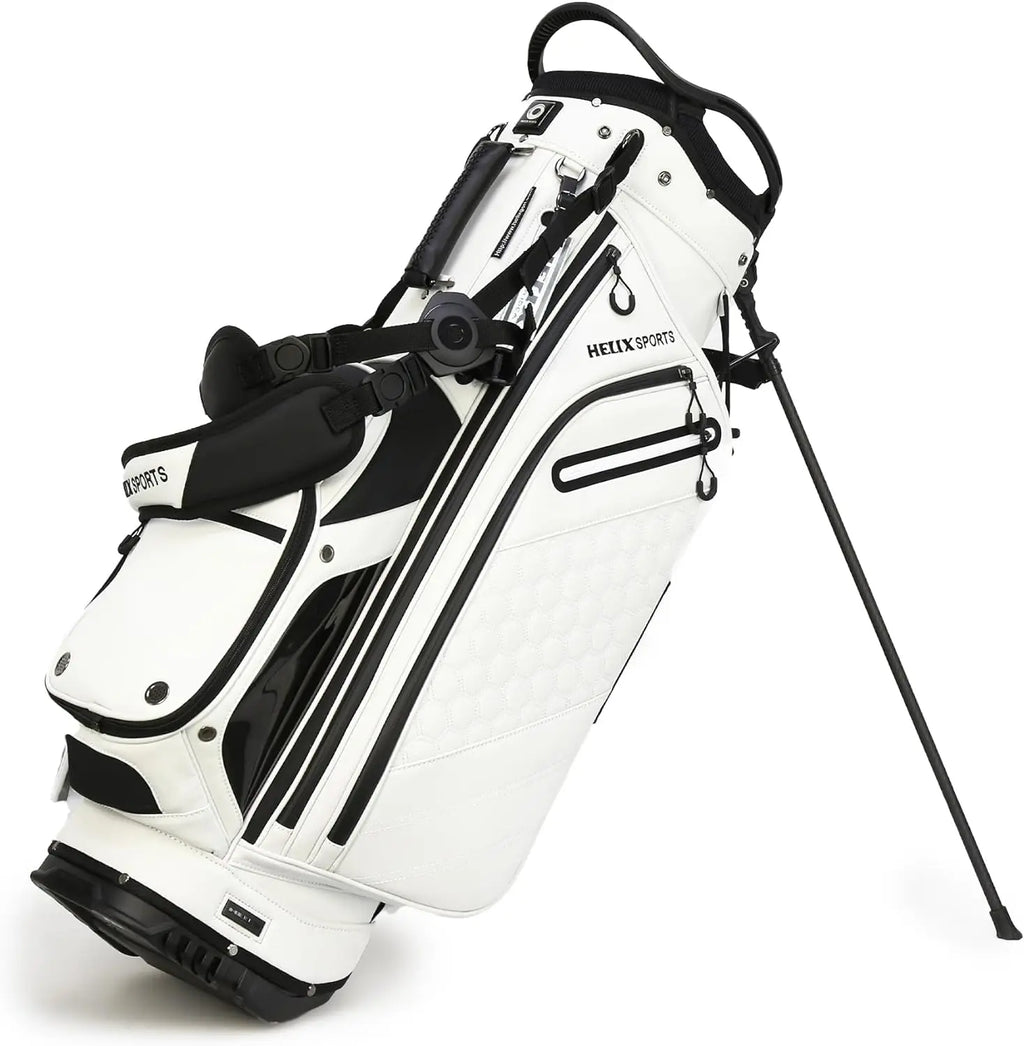 HELIX Lightweight 14 Way Full Length Dividers PU Leather Golf Stand Bag for Men Easy to Clean