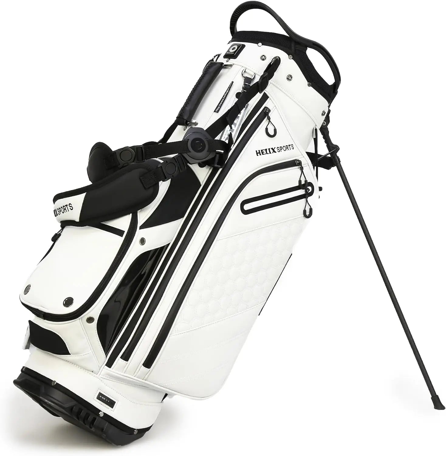 HELIX Lightweight 14 Way Full Length Dividers PU Leather Golf Stand Bag for Men Easy to Clean