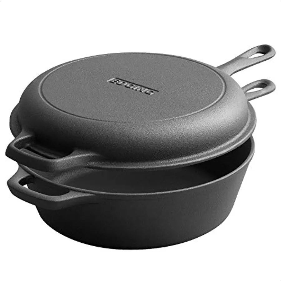 Cast Iron Dutch Oven Pot with Skillet Lid