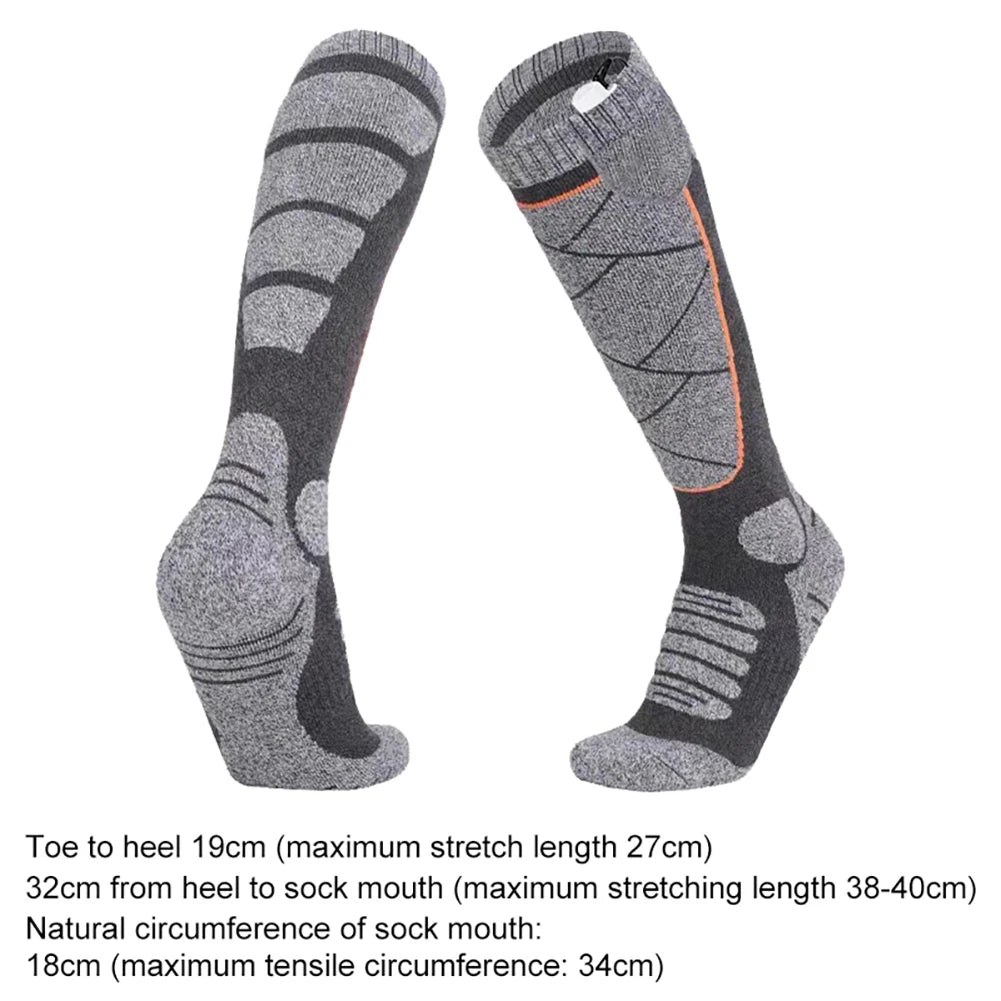 Electric Winter Warm Socks 3.7v Battery Foot Warmer Elastic Comfortable 3 Modes Adjustable