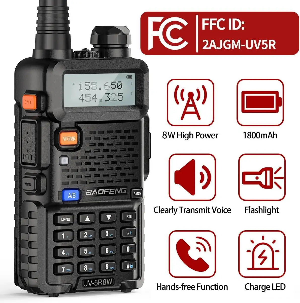 Walkie Talkie Ham Radio Dual Band VHF UHF