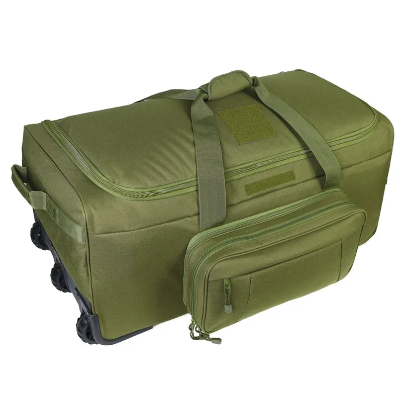 LQARMY 124L Outdoor Camping Travel Bag Large Trolley Case Waterproof Nylon Practical Travel
