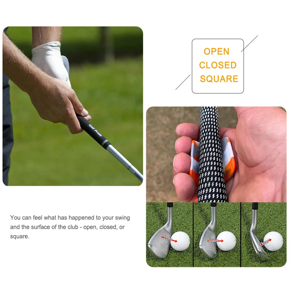 Golf Grip Sticker Reduced Grip Pressure Golf Grip Calibrator with 4 Markers Golf Swing Trainer