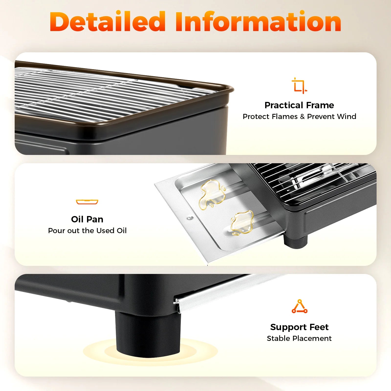 Portable Camping Grill Gas Stove Butane Gas Stove For Camping, Traveling, Trekking  0.25-0.3mpa 41.5*28*11cm