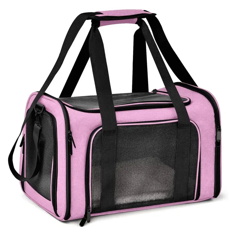 Pet Carrier Bag Side Ventilated Backpack Travel Bag Airline Approved Transport for Small Dogs Outgoing