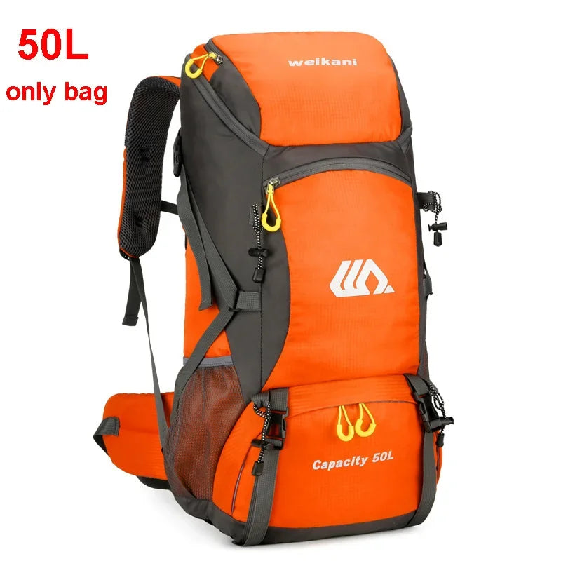 50L Travel Backpack Camping Men Large Hiking Bag Tourist Rucksack Waterproof