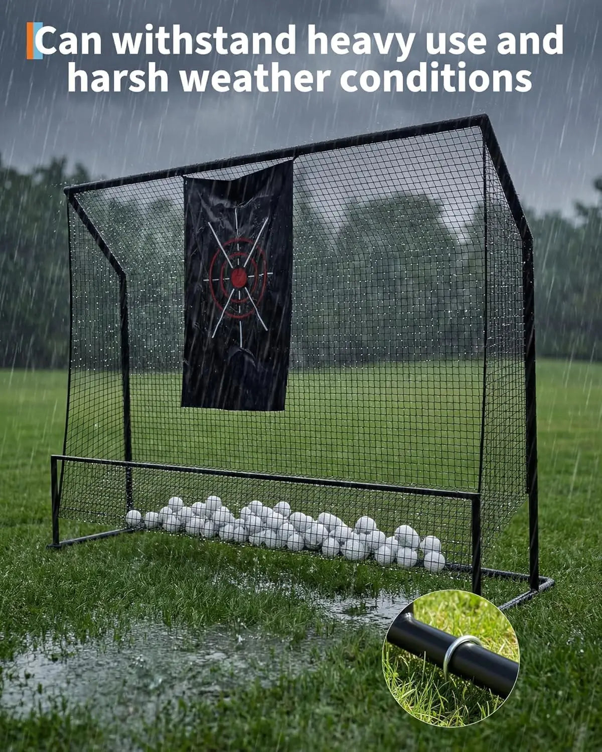 10x7.5FT Golf Practice Net for Indoor and Outdoor Use, Heavy Duty Swing and Chipping Trainer with Aim Cloth