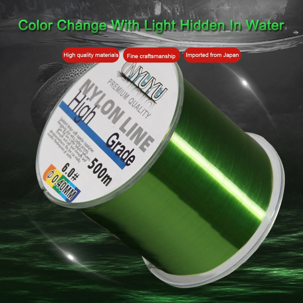 500M Super Strong Fishing Line Abrasion Resistant 18-90LB Braided Fishing Line Nylon Line for Saltwater and Freshwater