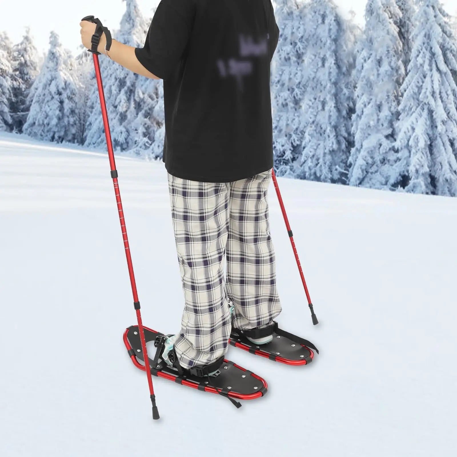 Snowshoes with Adjustable Trekking Poles Bundle