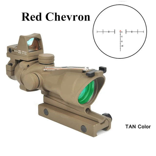 Adjustable 4x32 Red Dot 1x Dot Tactical Scope 20mm Rail Scope