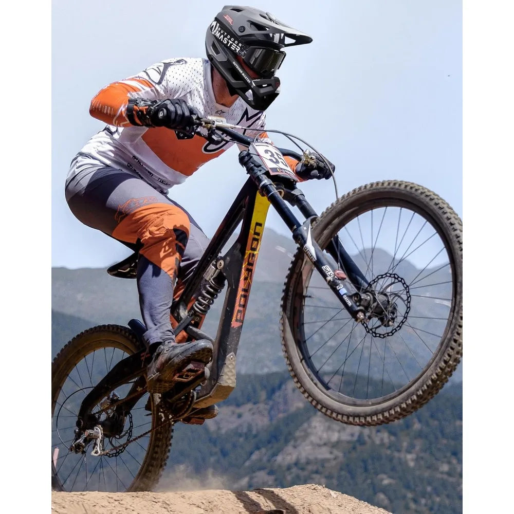 Full face mountain bike helmet - two removable chin pads, ventilated light racing downhill