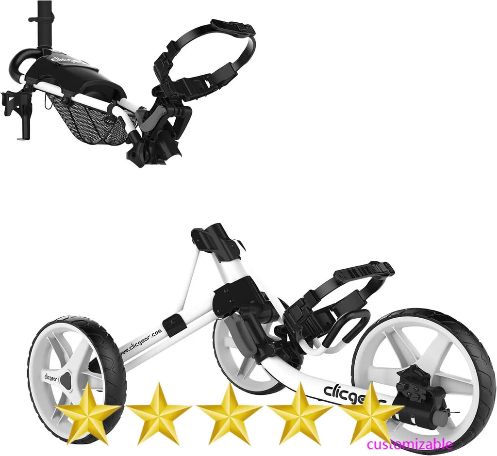 2025&4.0 Golf Push Cart, 3-Wheel Foldable Walking Golf Cart
