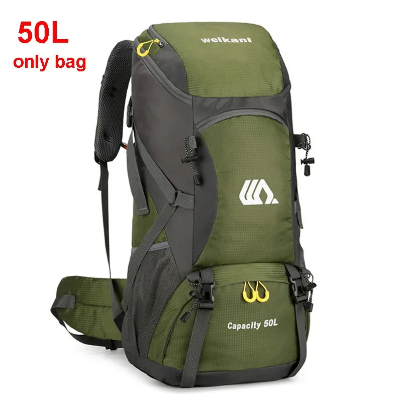 50L Travel Backpack Camping Men Large Hiking Bag Tourist Rucksack Waterproof