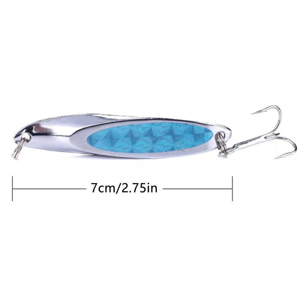 7cm Metal Casting Spoon Lure  Saltwater Fishing Long Distance Casting Shiny Bait